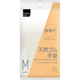 matsukiyo 天然ゴム手袋 極薄手 M 12枚