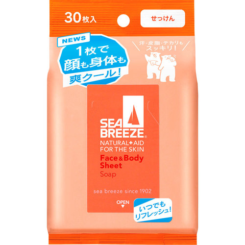 シーブリーズ フェイス ボディシート せっけん 30枚の商品情報 ココカラクラブ ドラッグストアのココカラファイン