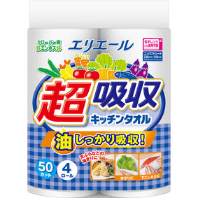 エリエール 超吸収キッチンタオル 4ロール(50カット)