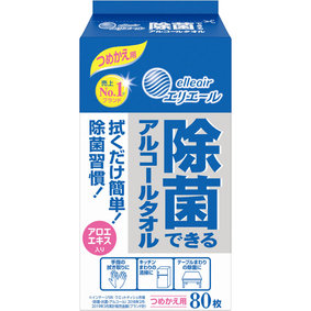 除菌できるアルコールタオル つめかえ用 80枚