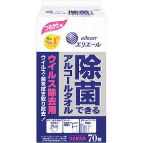 除菌できるアルコールタオル ウイルス除去用 つめかえ用 70枚