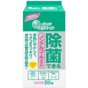 除菌できるノンアルコールタオル つめかえ用 80枚