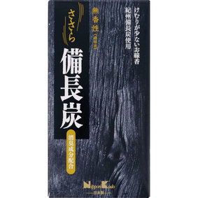 ささら 備長炭 無香性 バラ詰 黒 約120g