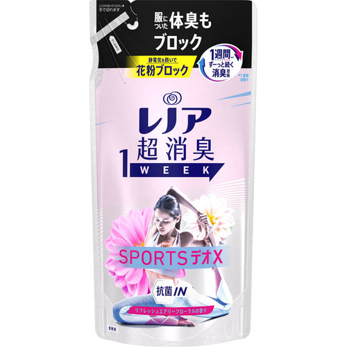 レノア超消臭１ｗｅｅｋスポーツデオｘリフレッシュエアリーフローラル つめかえ用 400mlの商品情報 ココカラクラブ ドラッグストアのココカラファイン