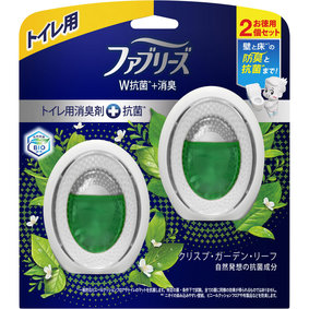 ファブリーズW消臭 トイレ用消臭剤+抗菌 クリスプ・ガーデン・リーフ 6mL×2個