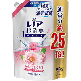 レノア超消臭1weekみずみずしく香るフローラルフルーティーソープつめかえ用特大サイズ 980mL