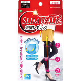 スリムウォーク 美脚レギンス M~L ブラック 1足