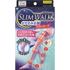 スリムウォーク おやすみ美脚 スーパーロング S~M ラベンダー 1足