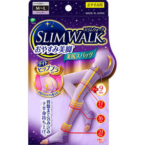 スリムウォーク おやすみ美脚 美尻スパッツ M~L ラベンダー 1足