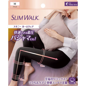 スリムウォーク スキニー ルームウェア M ブラック 1足