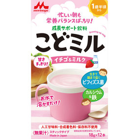 ※こどミル イチゴ&ミルク スティックタイプ 216g(18g×12本)