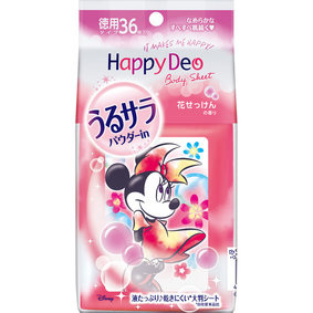 マンダム ハッピーデオ ボディシート うるサラ 花せっけん <徳用> 36枚