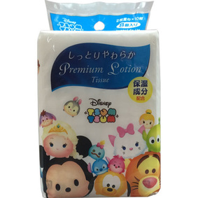 ディズニー TSUM TSUM アソート プレミアムローションティシュ 20枚(2枚重ね10組)×8個