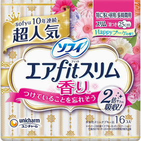 ソフィエアfitスリム Happyブーケの香り 250羽つき 16個