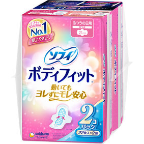 ソフィボディフィット 羽つき 44枚(22枚×2個)