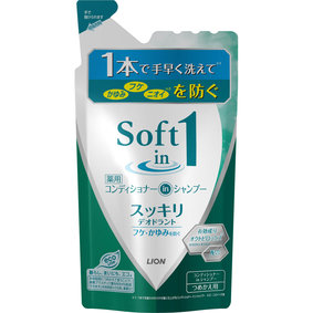 ソフトインワン シャンプー スッキリデオドラント つめかえ用 370mL