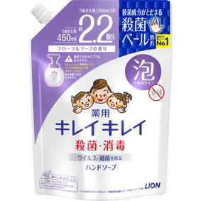 キレイキレイ 薬用泡ハンドソープ フローラルソープの香り つめかえ用大型サイズ 450mL