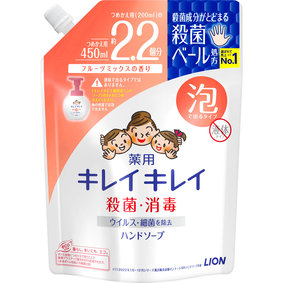 キレイキレイ 薬用泡ハンドソープ フルーツミックスの香り つめかえ用大型サイズ 450mL