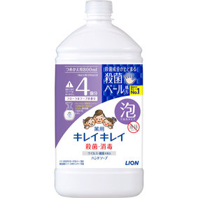 キレイキレイ 薬用泡ハンドソープ フローラルソープの香り つめかえ用特大サイズ 800mL