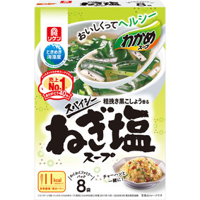 ※わかめスープ スパイシーねぎ塩スープ わくわくファミリーパック 38.4g(4.8g×8袋)