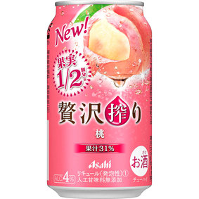 アサヒ贅沢搾り 桃 350mL