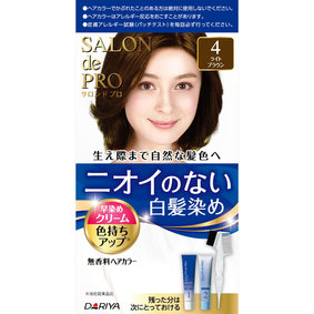 サロン ド プロ 無香料ヘアカラー 早染めクリーム(白髪用) 4 ライトブラウン 1個