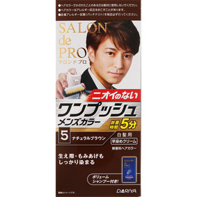 サロン ド プロ ワンプッシュメンズカラー(白髪用) 5 ナチュラルブラウン 1個