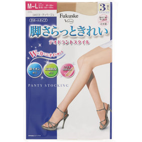脚さらっときれい パンティストッキング サポートタイプ M~L 440 ヌーディベージュ 3足
