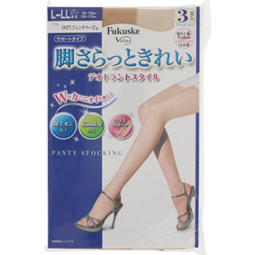 脚さらっときれい パンティストッキング サポートタイプ L~LL 437 フレンチベージュ 3足