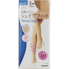 ビーナスレッグ 伝線しにくいシェイプフィット ひざ下丈 22~24cm 389 ナチュラルベージュ 2足