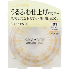 セザンヌ うるふわ仕上げパウダー 01 ルーセントベージュ 1個