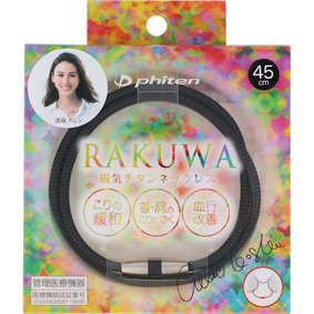 RAKUWA磁気チタンネックレス 45cm メタルブラック 1個