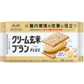 クリーム玄米ブランプラス 豆乳&カスタード 72g(2枚×2個)