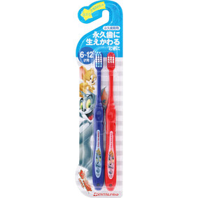 トムとジェリーハブラシ 6~12才 永久歯期用 2本