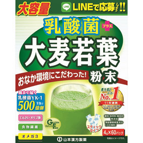 乳酸菌+大麦若葉粉末 240g(4g×60パック)