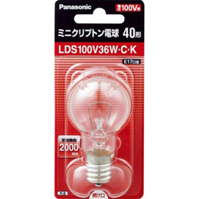 ミニクリプトン電球 E17口金 LDS100V36WCK クリア 1個