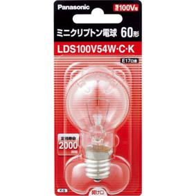 ミニクリプトン電球 E17口金 LDS100V54WCK クリア 1個