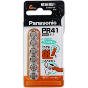 マイクロ電池(補聴器用空気亜鉛電池) PR−41 6個