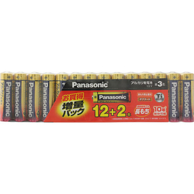 パナソニック アルカリ 乾電池単3形 増量 12+2本