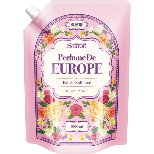 香りサフロン柔軟剤パフュームドヨーロッパ ローズブーケの香り大容量 1000mlの商品情報 ココカラクラブ ドラッグストアのココカラファイン