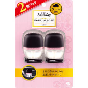 Sawadayクルマ専用クリップ パルファムロゼ 6mL×2個