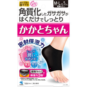 かかとちゃん M−Lサイズ 黒 1足(2枚)