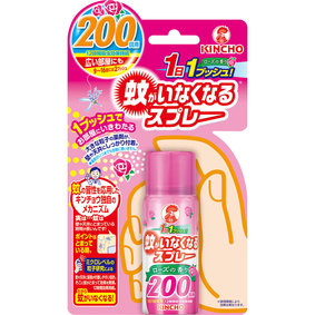 蚊がいなくなるスプレー 200回 ローズの香り 45mL