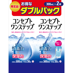 コンセプトワンステップ ダブルパック (消毒液300mL×1本、中和錠×30錠)×2パック
