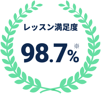 レッスン満足度 98.7% ※