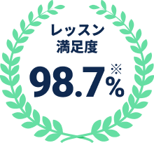 レッスン満足度 98.7% ※