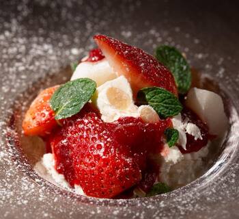 苺と白いんげん豆のカッサータ