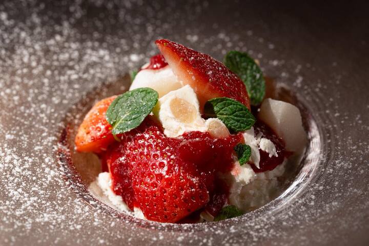 苺と白いんげん豆のカッサータ