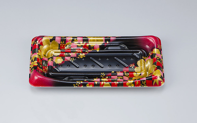 SFうま皿14 花雅黒赤本体 | 製品詳細 | シーピー化成株式会社