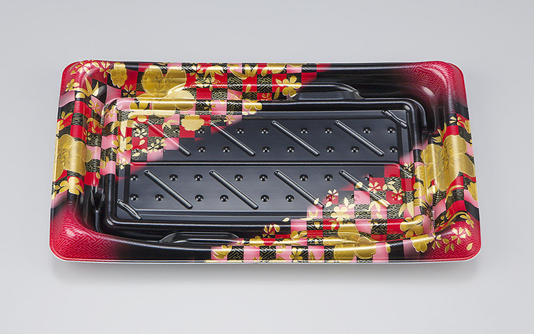 SFうま皿25 花雅黒赤本体 | 製品詳細 | シーピー化成株式会社